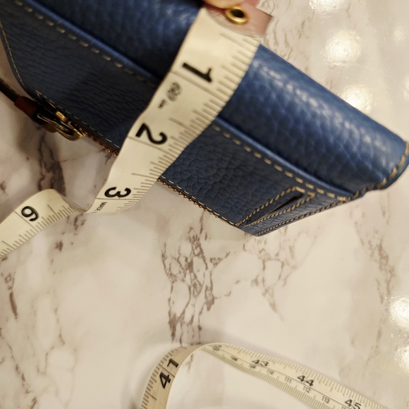 Dooney And Bourke Pebble Grain Flap Wallet Azure Blue - Picture 9 of 12